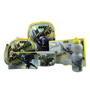 ست 45 در 1 کوله پشتی 40 سانتی بتمن Batman مدل Rainbow Max - Backpack - Promotion Items 45 in 1 - The Batman _کیف مدرسه